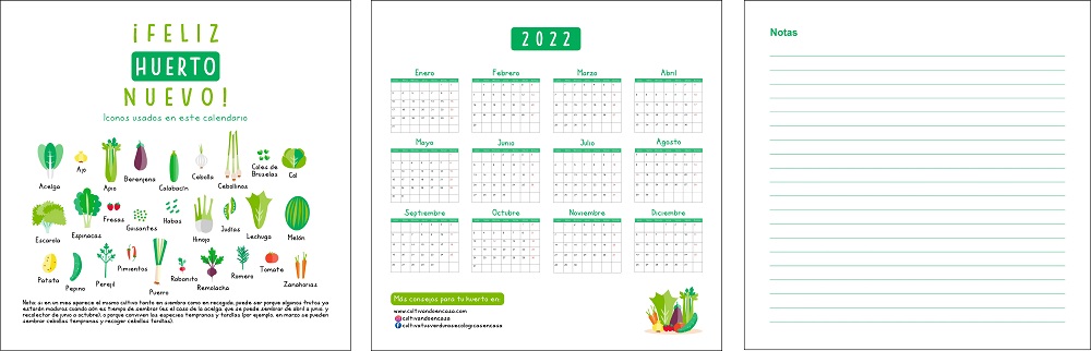 Páginas extra del calendario del huerto