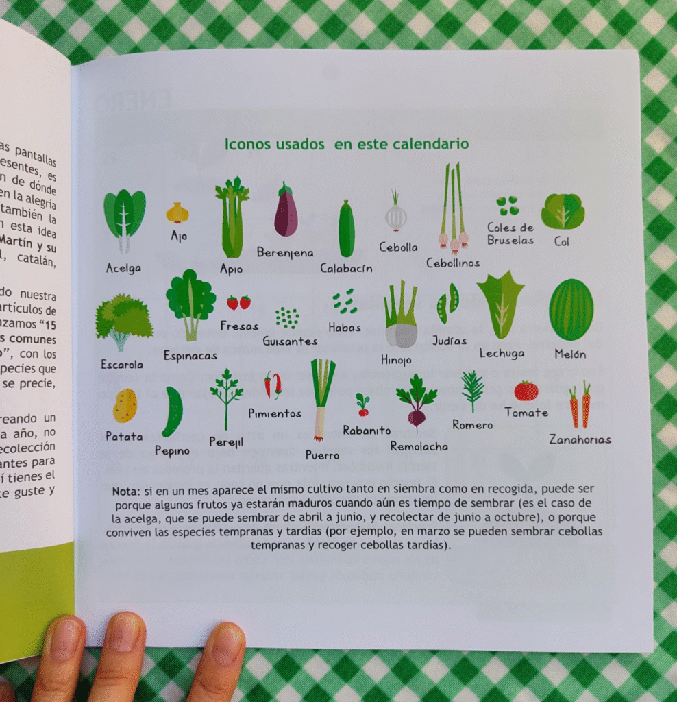 Los 28 cultivos del Calendario del huerto 2026
